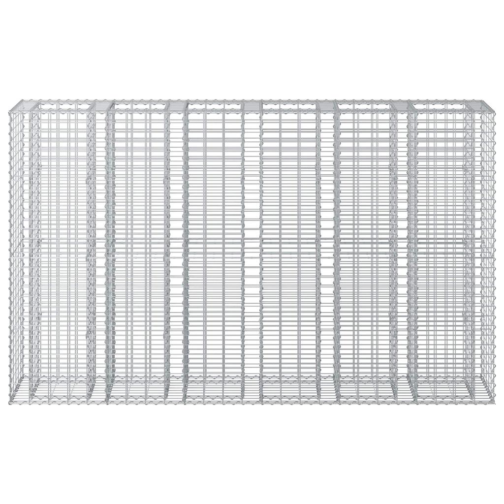 Gabion Raised Bed Set 3 Pcs Silver 250 X 50 X 150 Cm