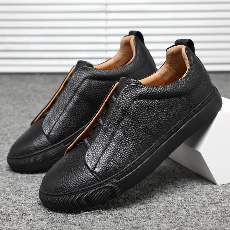 Retro New Shoes Leather Board Shoes Casual Comfortable Sports British Business