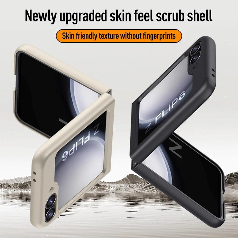 For Samsung Galaxy Z Flip 6 Case Ultra-thin Matte Skin-Friendly Shockproof Protection Folding Hard Back Cover Accessories Funda