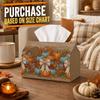 1pc Rustic Farmhouse Autumn Tissue Box - Pumpkin Ribbon Napkin Storage Box, Suitable for Rolls/facial Tissues/single Sheets,Two Sizes Available for Ha