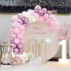 Pink Balloon Arch Kit White Metallic Pink Confetti Balloons Garland Wedding Baby Shower Gender Reveal Birthday Party Decoration