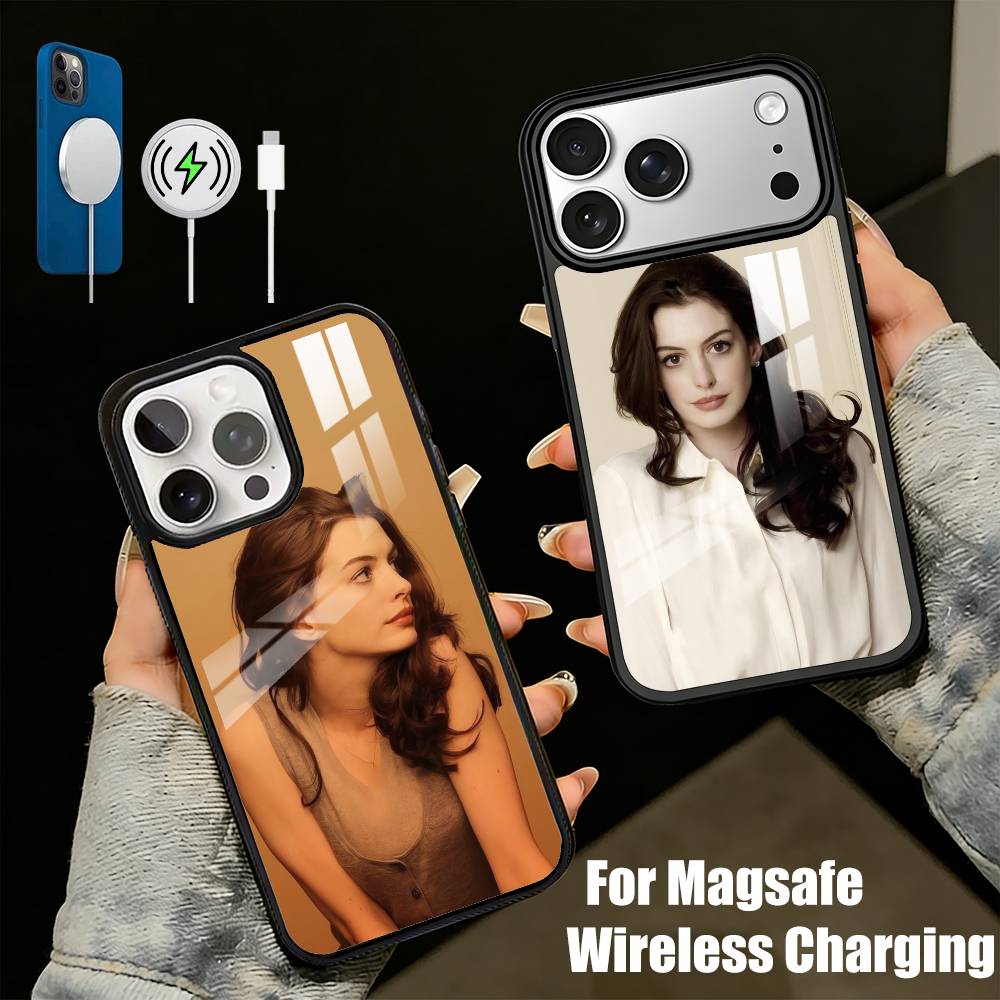 Klassische Bee Beauty A-Anne H-HathawayS Handyhülle Für iPhone17,16,15,14,13 Plus,Pro Max Magnetisch Für Magsafe Kabelloses Laden