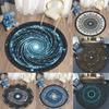 Galaxy Vortex Holographic Horizon Round Carpet, Metaverse Simulated Sci-Fi, Game Room Carpet, Computer Desk & Chair Floor Mat