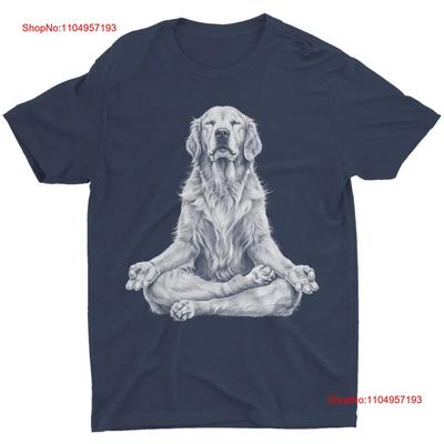 Golden Retriever Hund T-Shirt Yoga Meditation Spirituelle Inspiration vintage Gewaschen Designer-Kleidung Stilvoll