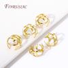 18K Gold Plated Brass Flower Bead Cap Large Star Shape Beads Caps for Beads DIY Beading Jewelry Making Supplies Wholesale