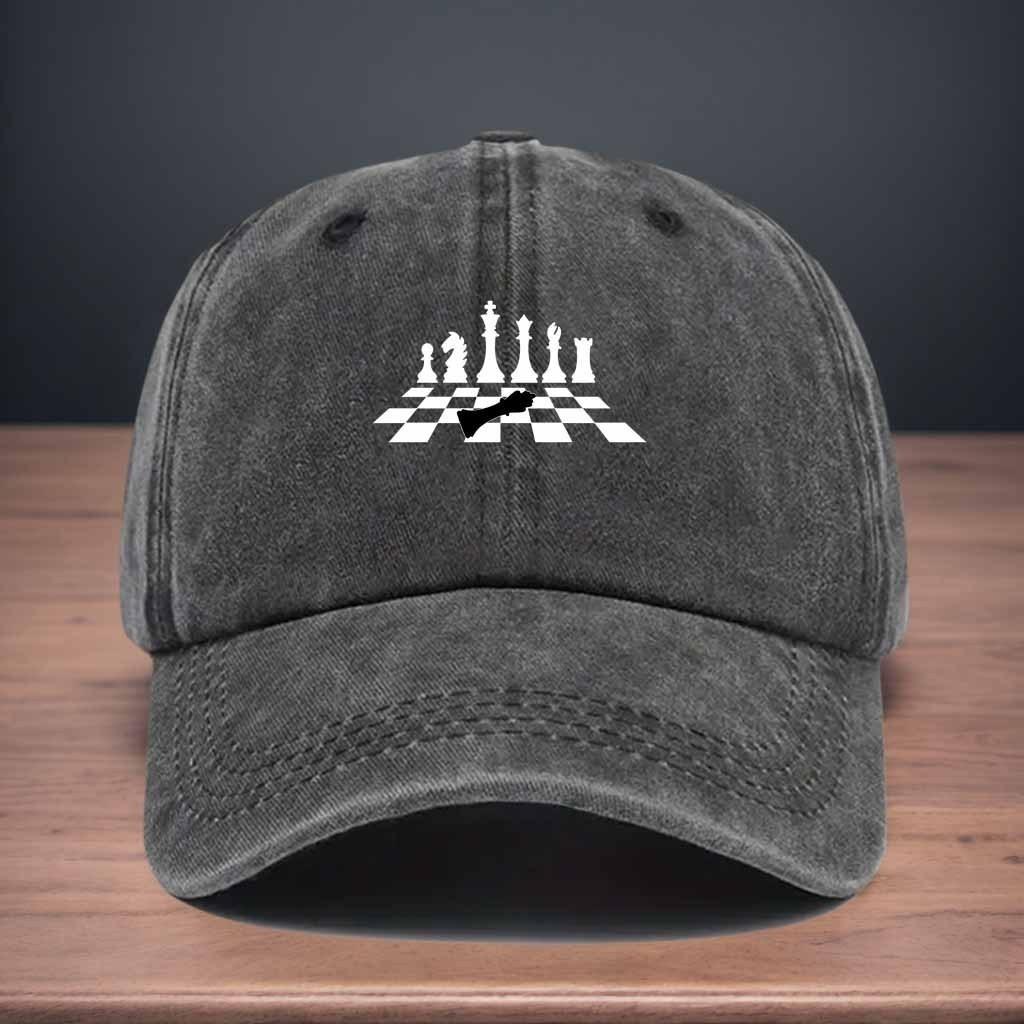 Printed Chess Pattern Baseball Cap Leisure and Entertainment Peaked Cap Outdoor Sports Driver Hat чёрный