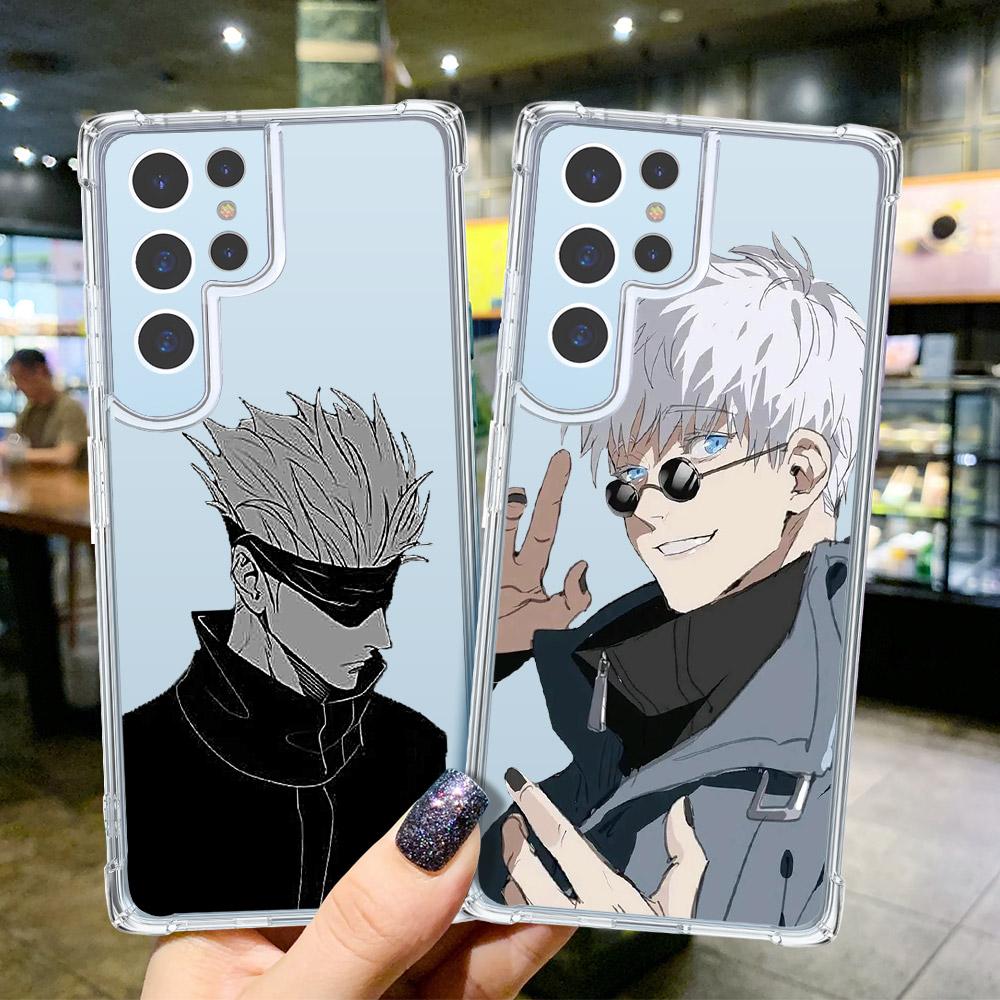Transparent Phone Case For Samsung S10 S20 Fe S21 S22 S8 S9 Plus S21ultra S22ultra Japan Anime Jujutsu Kaisen Shockproof Cover