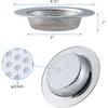 2 Pcs Sink Strainer for Most Kitchen Sink Drain Basket, Upgraded Double-Layer Safe Design Kitchen Sink Strainer (Outer Diameter 4.5 Inch)