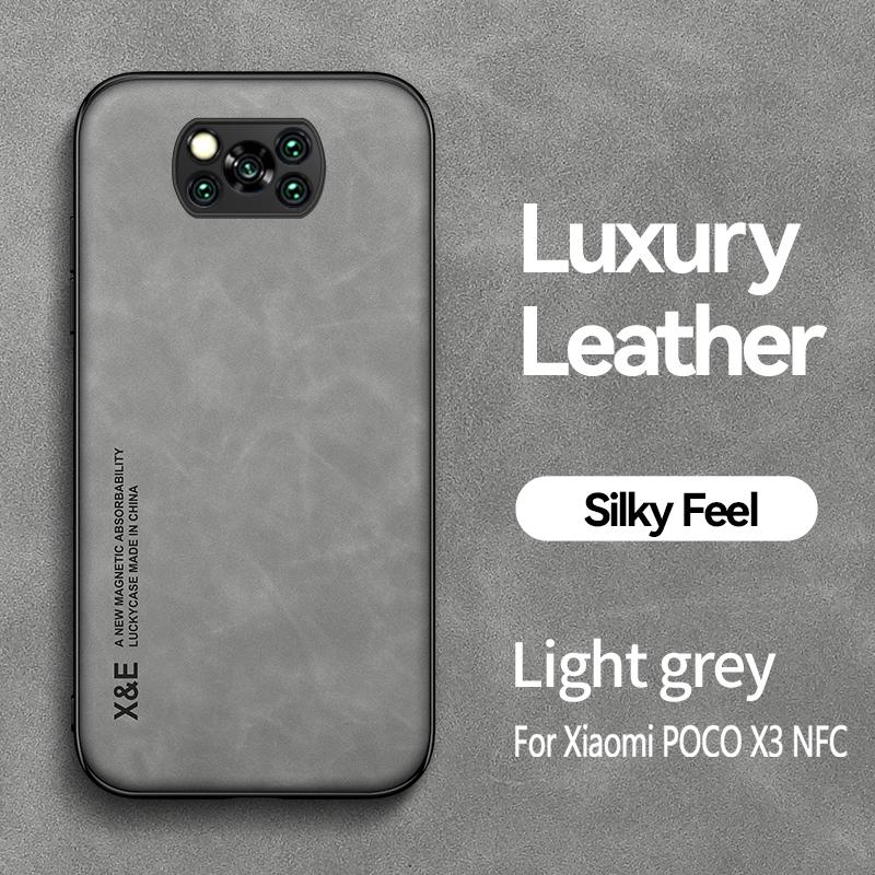 For Xiaomi Poco X3 Pro Case Leather Car Magnetic Holder Back Cover for Poko Little Pocco X3 X 3 Pro NFC PocoX3 Soft Phone Cases