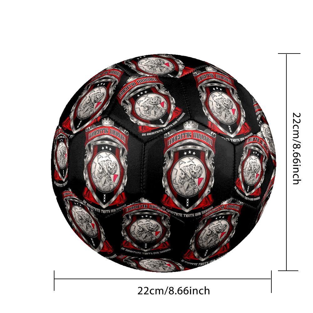 AFC Ajax Indoor Soccer Ball Colorful All Ages Machine Stitched PVC Competition Ready Durable High-Bounce