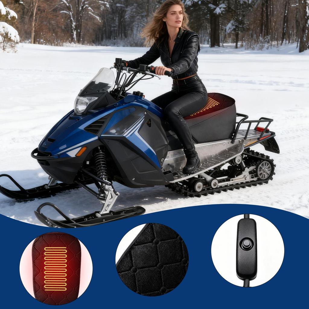 Dirt Bike Seat Cushion Motorbike Warm Heating Pad Scooter Warm Cushion For Dirt Bike ATV Snowmobile Road Trip Touring Street