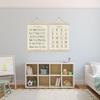 2pcs Toddler Learning Posters for Playroom and Classroom Decors Alphabets and Number Wood Wall Hanging Banners Ornament