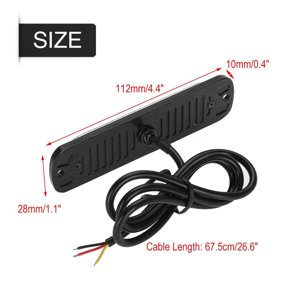 Výstražné světlo do auta, 4 ks 12-24V Auto 6 LED Blikající Stroboskopické Nouzové Výstražné Světlo Mřížka Blikající Světelná Lišta (Modrá červená)