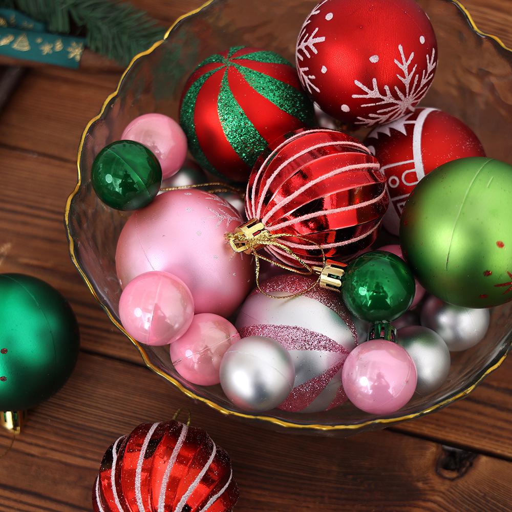 Creative Painted Electroplated Christmas Ball Ornaments with Gift Box