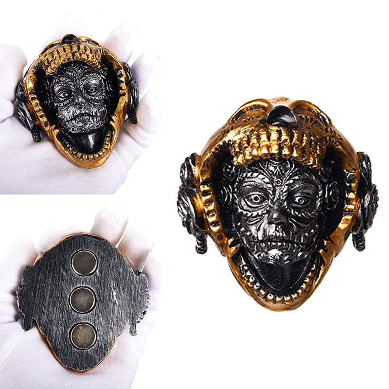 Handmade Metal Mechanical Skull Magnetic Decoration,Gothic Skull Mask,Refridgerator Magnets,Steampunk Skeleton Art Home Decor