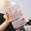 Portable Nail Clip Storage Box, Nail Art Collection Box, Three Fold, Transparent Dust-proof Nail Art Organizing Display Box