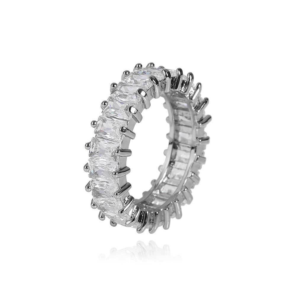 

Fashion Cubic Zirconia CZ Open Rings For Women Gold Silver Color Elegant Wedding Ring Female Engagement Party Jewelry серебряный