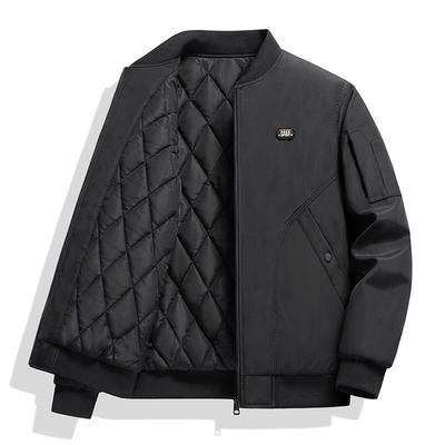 Baumwolljacke mit Baseballkragen Herren Winter Arbeitskleidung Fliegerjacke Herren Übergröße Jacke Lässig Dicke Baumwolljacke