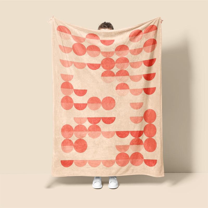 Couverture Couleur Morandi Design Graffiti Botanique Abstrait Minimaliste Scandinave Couverture de Canapé Café Maison Double Usage