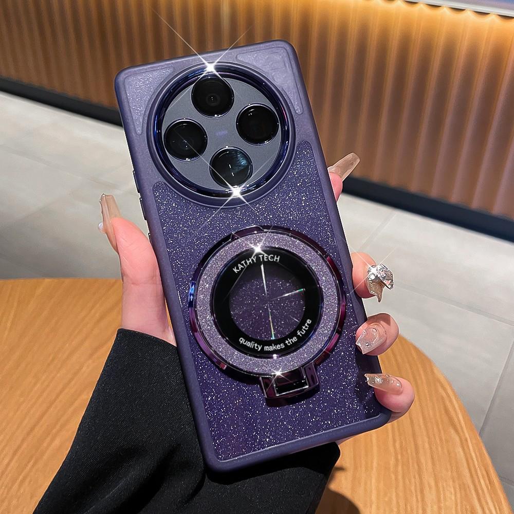 Pro VIVO X200 X100S Pro Pouzdro Měkké Třpytivé S Prstenovým Stojanem Magnetický Ochranný Zadní Kryt Pouzdro Pro VIVO X200 Pro Mini X100 Ultra