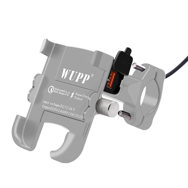 LMoDri Universal Phone Holder QC 3.0 Motorcycle USB Charger Waterproof 12V MotorBike Mobile Phone Mount Power Adapter
