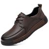 Soft Sole Leather Casual Shoes Men's British Retro Versatile Men's Casual Leather Shoes First Layer Cowhide Formal Business Men's Shoes