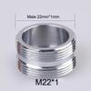 2Pcs M22 Change To 16 18 20 22 24 26 28 30 32mm Male Female Faucet Adapter Kitchen Bathroom Brass Water Tape Joint