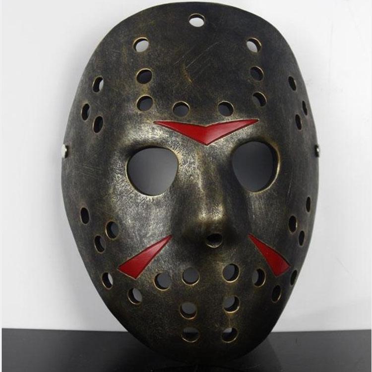

Джейсон Страшная Маска Винтажный Стиль Смола Маска для Лица Для Хэллоуина И Костюмированных Мероприятий Copper Jason Mask