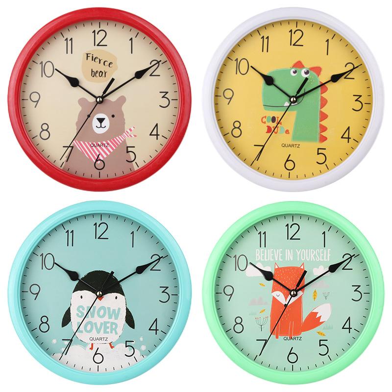 Silent Creative Wall Clock Cartoon Clock Cute Simple Home Living Room Children's Room Quartz Clock Bedroom Wall Table