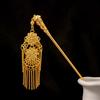 Ethnic Style Golden Tassels Hair Fork Ancient Ethnic Style Hair Sticks  Festival