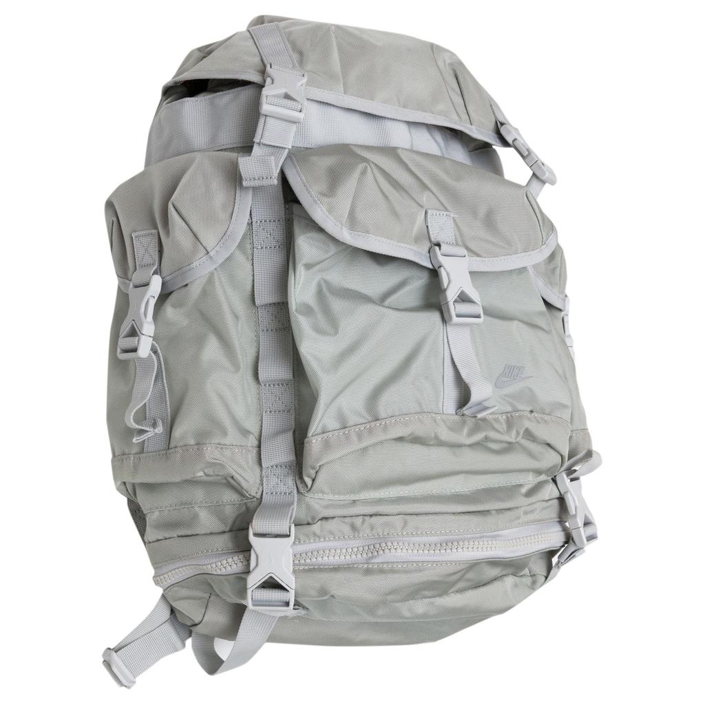 Nike Classic Logo Flap Design Nylon Backpack Unisex Backpack Light-Gray BA4591-077