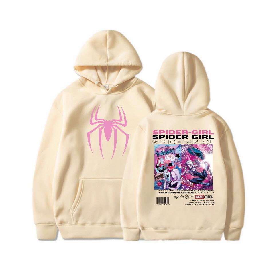 Spider-Man Unisex Fleece Hoodie: Spring & Fall Cartoon Print for Kids