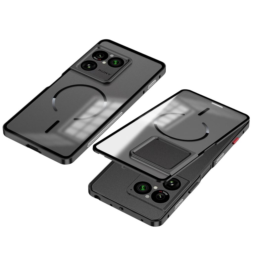 Case For Sony Xperia 1 VIII Aluminium Alloy Metal Frame Bumper Frosted Acrylic Magsafe Wireless Charging Cover