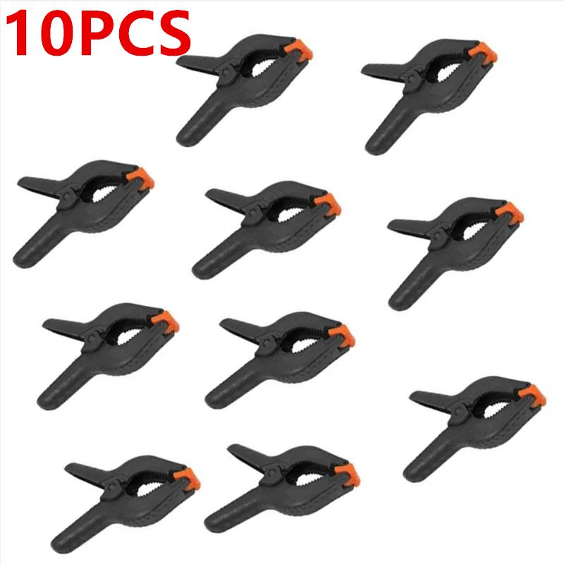 10 Pack PVC Spring Clamps Heavy Duty Grip Clips for Woodworking Photography Crafts Backdrop Stands & Home Improvement 2 Inches