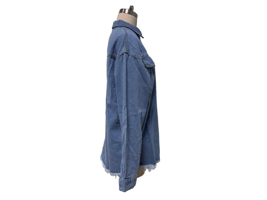 Women's Loose-Fit Brushed Denim Jacket