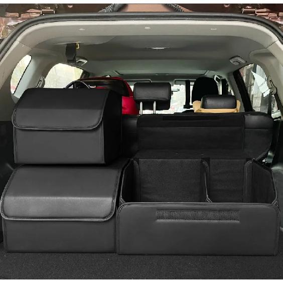 Storage Box PU Leather Multipurpose Collapsible Car Trunk Storage Organizer Car Trunk Organizer Stowing Tidying Auto Accessories