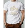 Herren Sommer Casual Rundhals Kurzarm T-Shirt mit Aufdruck