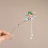 Vintage Hairpin chinese style tassels Cat Eyes Flower Decor Fine Pattern Elegant Hair Chopsticks for Women Girls hair styling