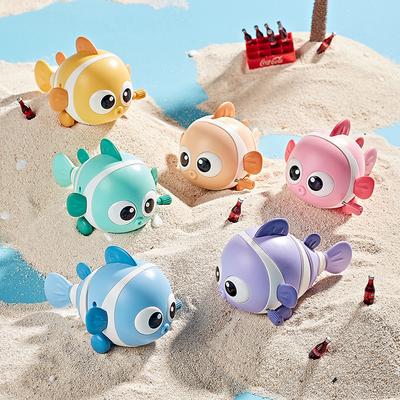 Mignon Poisson-clown à chaîne Jouet à remonter Voiture Poisson de dessin animé Enfants Swingfish Bébé Puzzle Interactif Parent-enfant Cadeau pour enfants