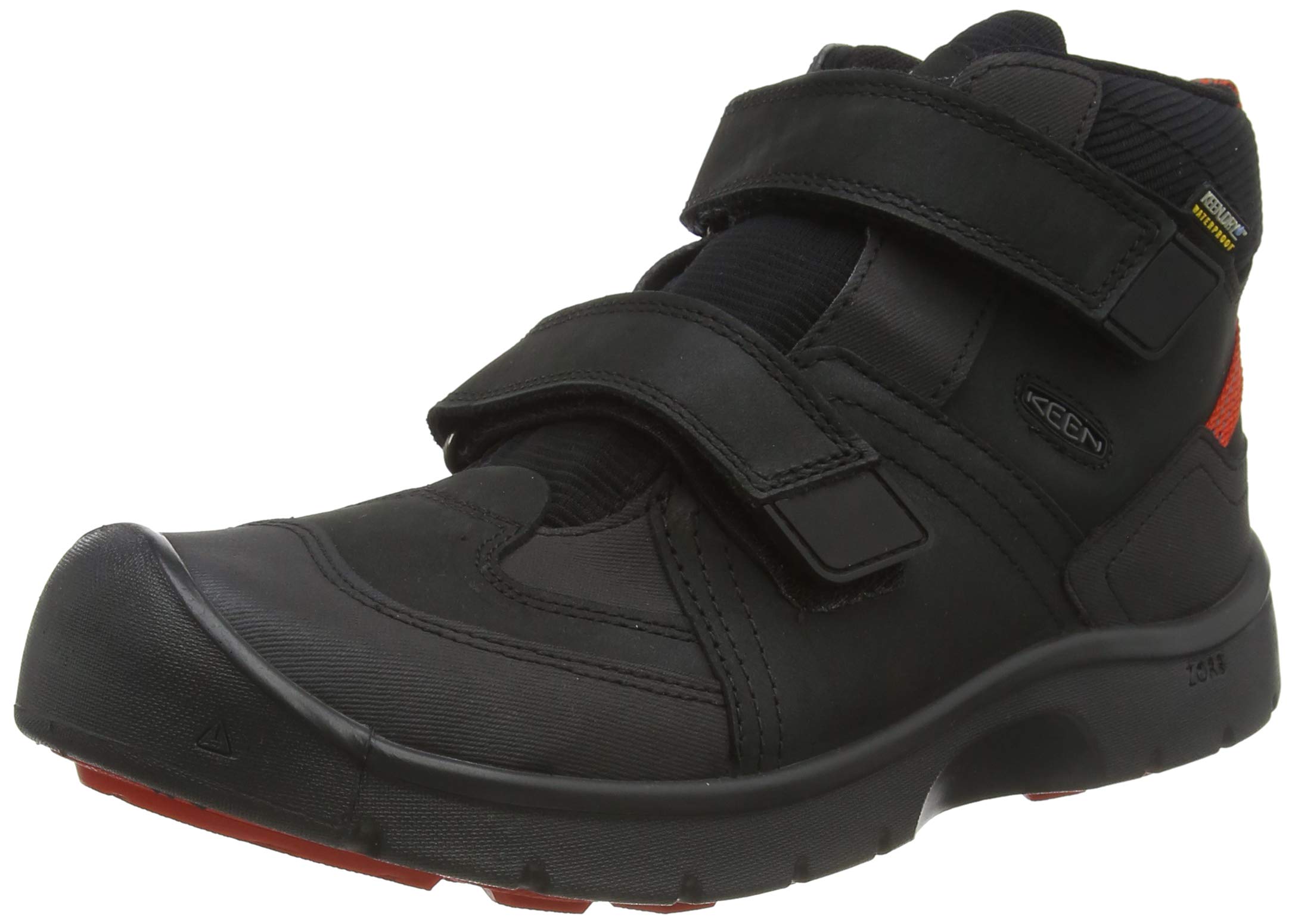 

Kids Boots HIKEPORT MID STRAP WP School Waterproof Lightweight Boys Girls RED cm [Keen] (old model) BLACK/BRIGHT 15.0