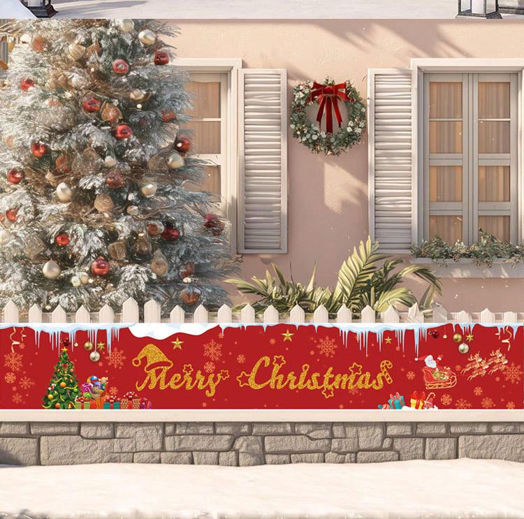 Christmas Nutcracker Couplets Door Curtain Flags | Festive Porch Decor