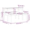 Picnic Table 110 x 134 x 75 cm Solid Douglas Fir Wood