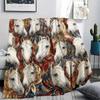 1 Stück Retro Tier Kunst Druck Flanelldecke, Hohe Qualität für Alle Jahreszeiten, Heimdekoration, Wärme und Komfort, Perfekt für Weihnachtsgeschenke