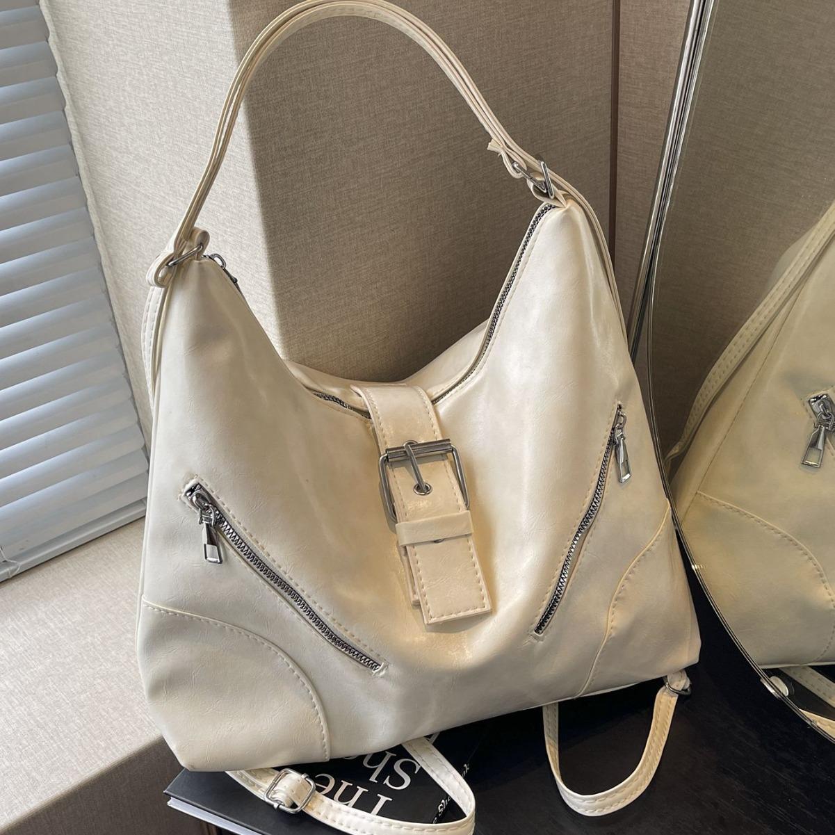 

Silver bag women s large capacity 2025 new fashion locomotive backpack single shoulder crossbody light travel backpack