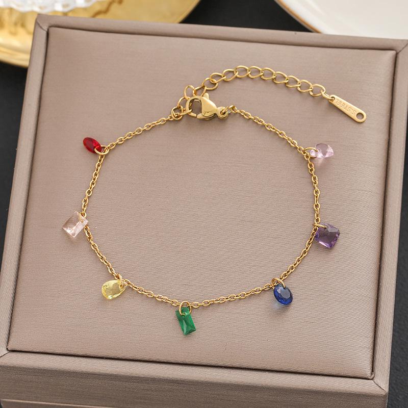 Meichen 18k Gold Non-Fading Titanium Steel Women's Fashion Bracelets - Simple, Versatile, Trendy European and American Style.