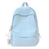 Schoolbagins Solid Color Casual Versatile Junior High School Student Large Capacity Backpack 1011 New Korean Edition College Style Backpack