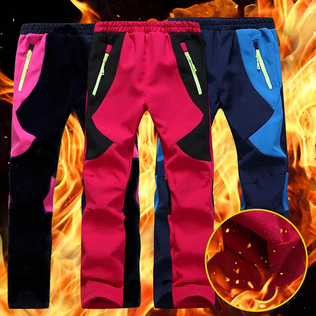Children Boys Girls Soft Wind Water-repellent Respiratory Warm Ski Sports Pants