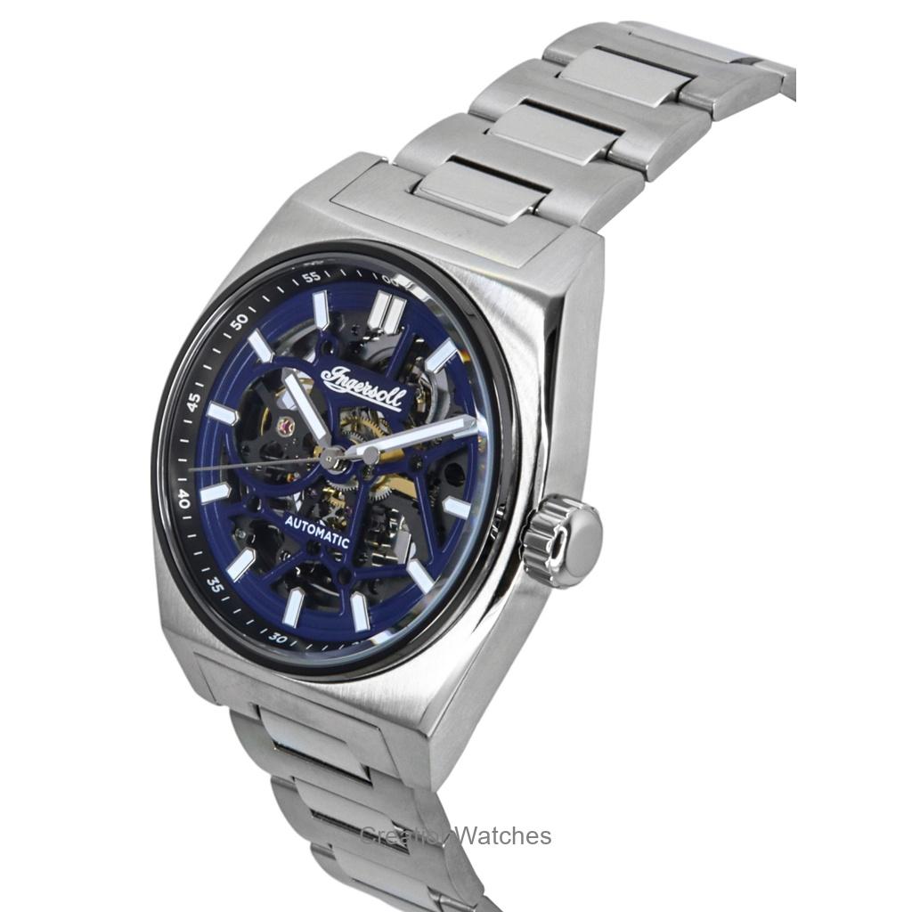 Ingersoll Vert Stainless Steel Blue Skeleton Dial Automatic I14305 Men's Watch