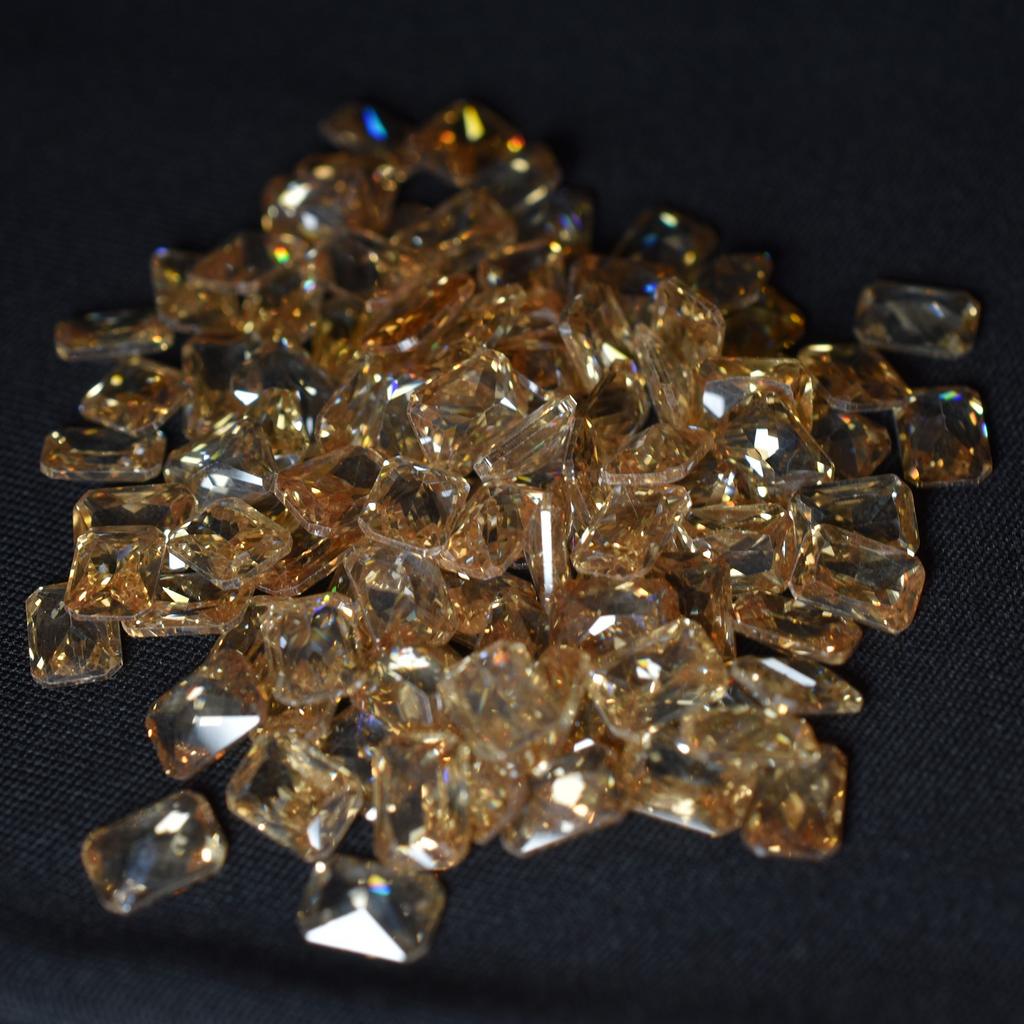 Sapphire Peach Emerald Cut 9 Pcs Natural CERTIFIED Loose Gemstone 7x5 MM Lot S-4569056