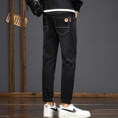 Frühlings- und Herbst-Schlanke Jeans Herren Stretch Vielseitig Lässig Locker Trendig Jugend Einfach Klein Gerade Hosen